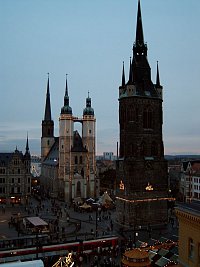 marketplace of Halle during christmas time